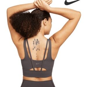 Charcoal Nike Dri-FIT InfinaSoft Sports Bra